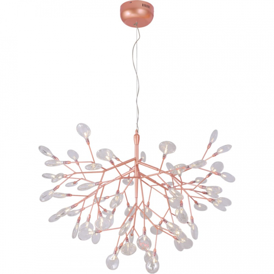 Подвесная люстра Crystal lux EVITA SP63 COPPER/TRANSPARENT