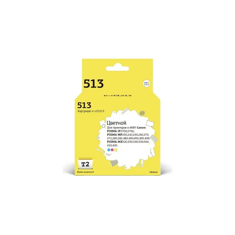 Картридж для Canon PIXMA iP2700 MP230 240 250 280 480 490 MX320 360 410 T2 IC-CCL513