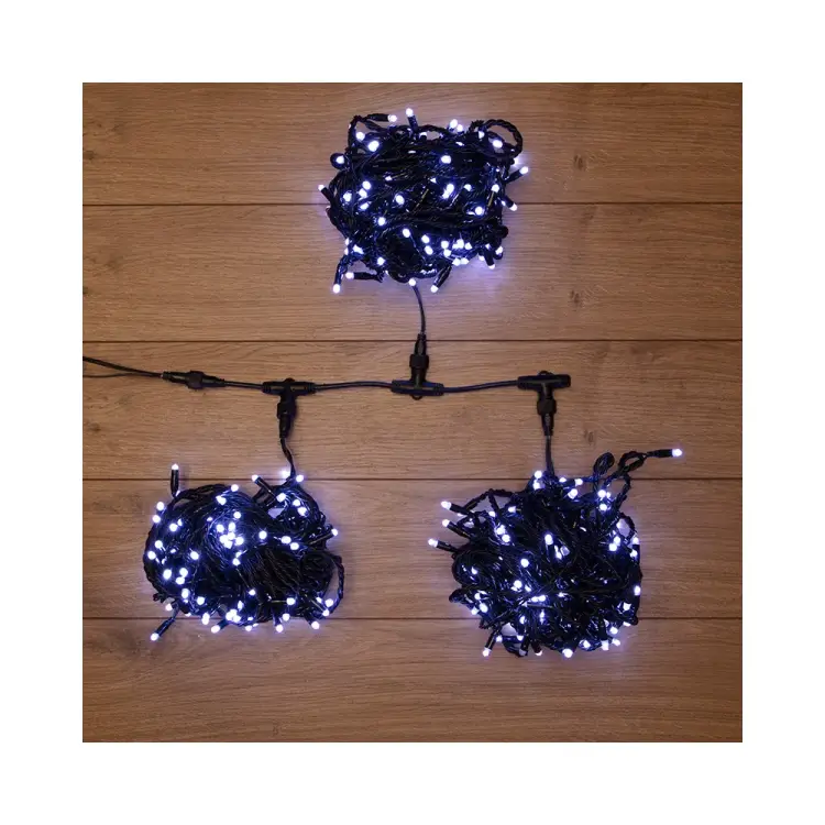 Гирлянда Neon-Night Клип лайт 24В, 3 нити по 20 м, свечение с динамикой, 399LED белые 323-305