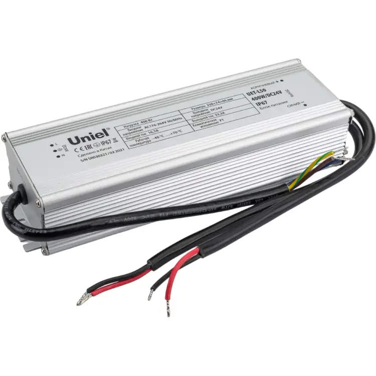 Блок питания для прожекторов линейных Uniel UET-L50 400W/DC24V UL-00008438