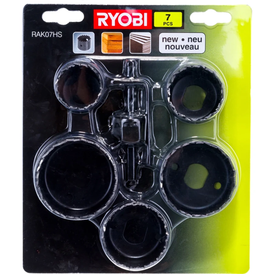 Набор пильных коронок Ryobi RAK07HS Набор пильных коронок Ryobi RAK07HS
