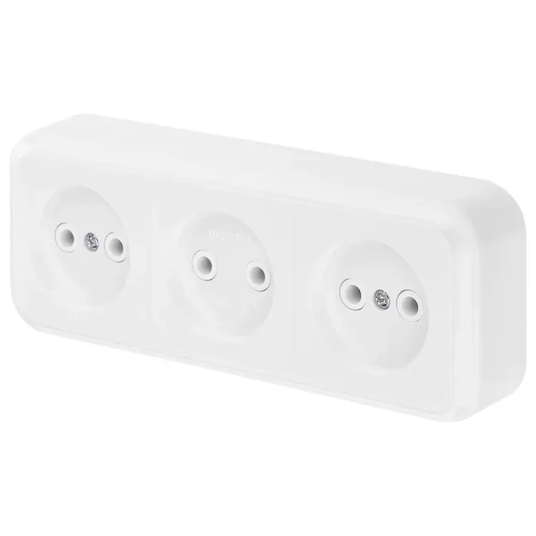 Трехместная розетка BYLECTRICA ПРАЛЕСКА РА16-263