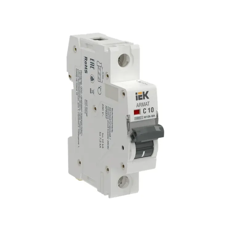 Автоматический выключатель IEK ARMAT M10N-MA 1P C 10А AR-M10N-MA-1-C010