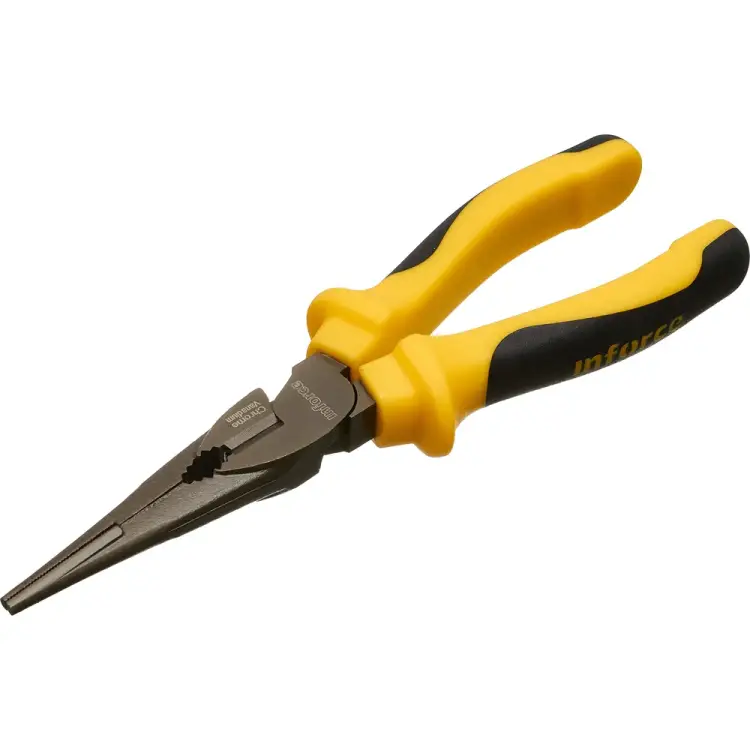 Никелированные длинногубцы Inforce 06-18-47 Никелированные длинногубцы Inforce 06-18-47