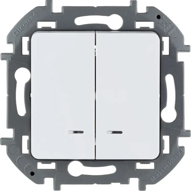 Двухклавишный выключатель Legrand INSPIRIA 673630