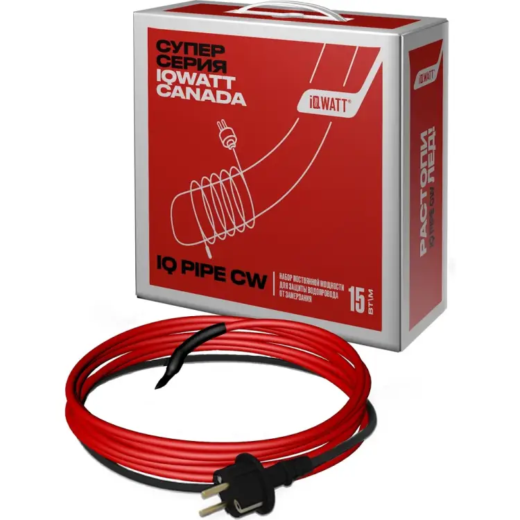 Комплект постоянной мощности для защиты водопровода от замерзания IQWATT IQ PIPE CW 708 Комплект постоянной мощности для защиты водопровода от замерзания IQWATT IQ PIPE CW 708