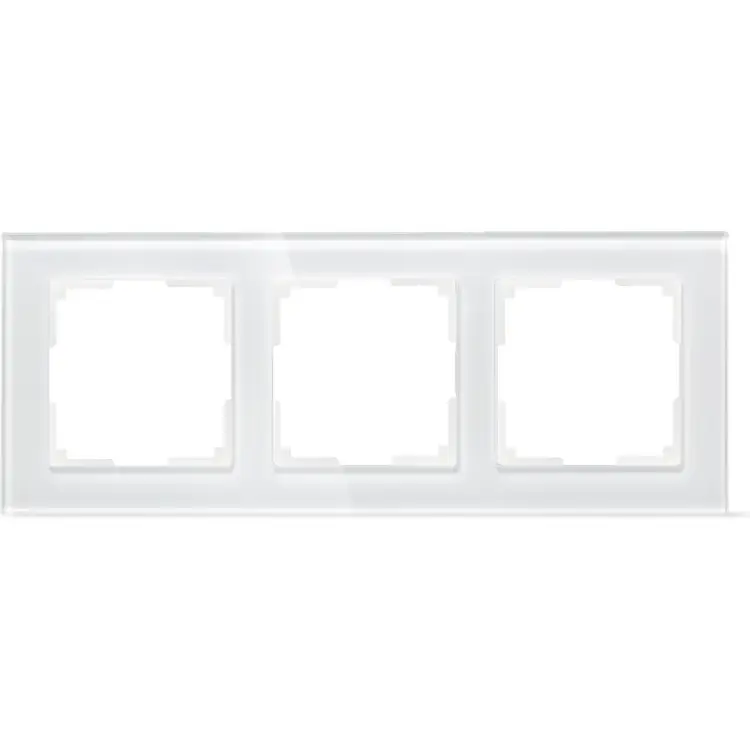 Трехместная рамка Smartbuy Нептун SBE-05w-Glass-FR-3