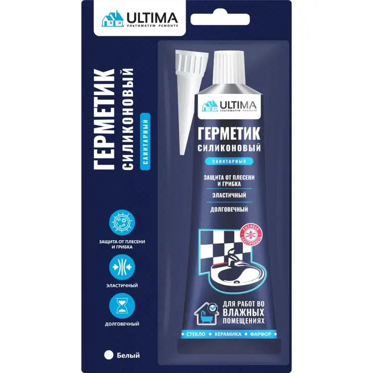 Силиконовый санитарный герметик ULTIMA ULASW00180
