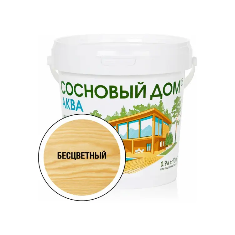Акриловый декоративный антисептик для дерева ЗАО Декарт «Сосновый Дом» АКВА 28843