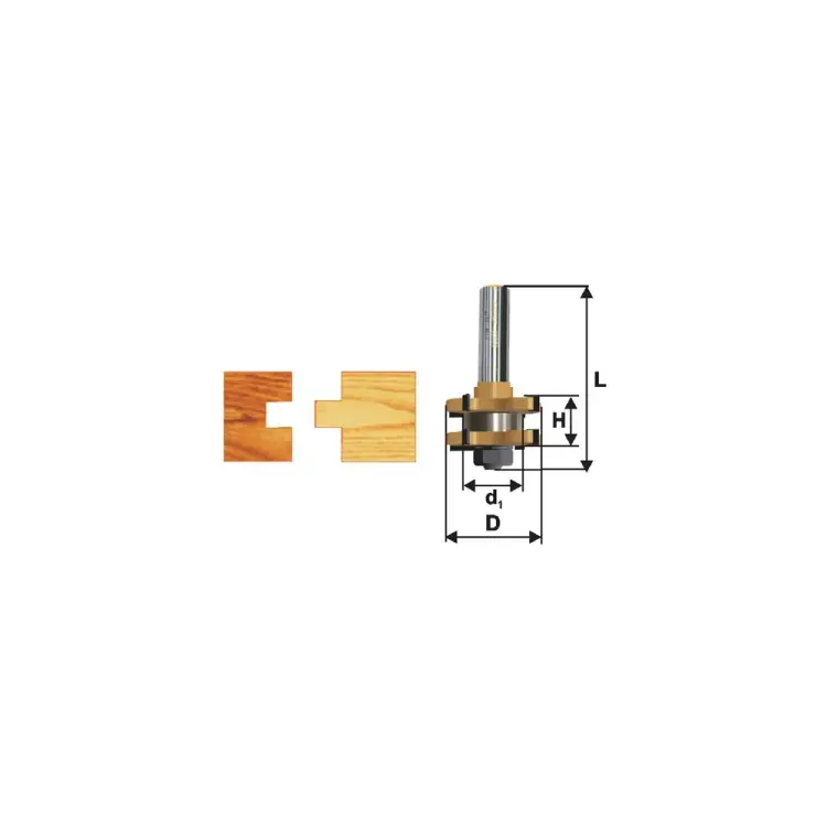 Комбинированная пазо-шиповая фреза по дереву Энкор 10606 10606