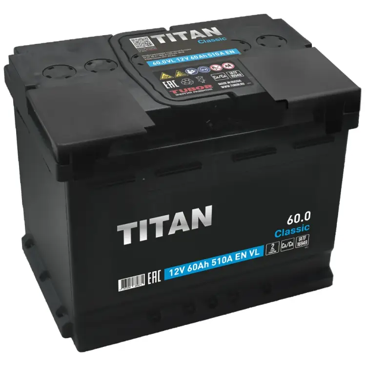 Аккумулятор TITAN CLASSIC 60.0 VL 4607008889871