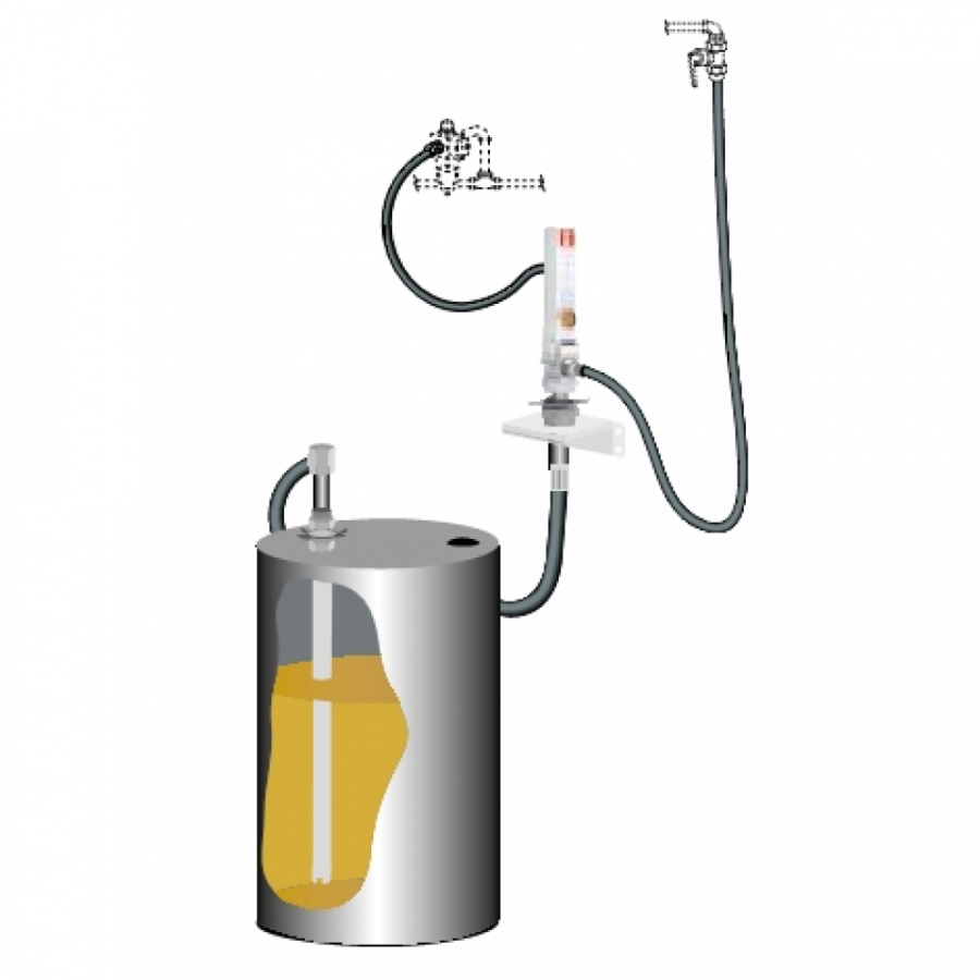 Бочка для откачки масла из бочки SAMOA K-3/C/B WALL MOUNTED PUMP KIT
