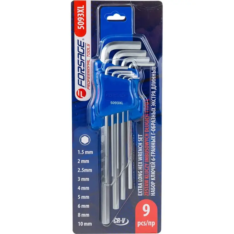 Шестигранных Г-образных набор ключей Forsage F-5093XL(6565)