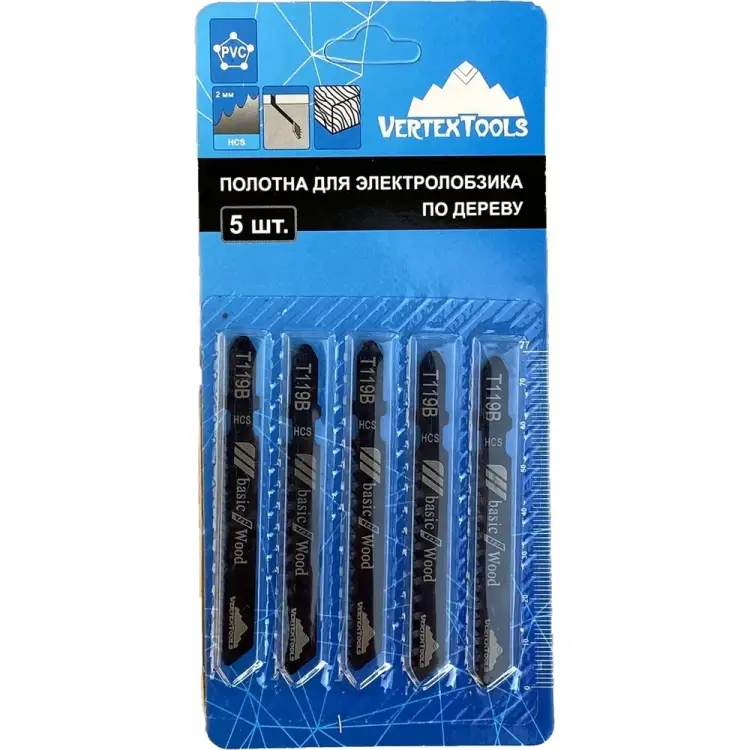 Полотно по дереву для электролобзика vertextools T119B Полотно по дереву для электролобзика vertextools T119B