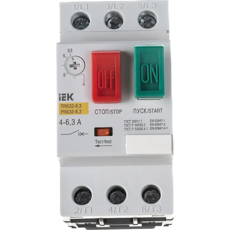 Автоматический выключатель защиты двигателя IEK ПРК 32-6.3 DMS11-D63