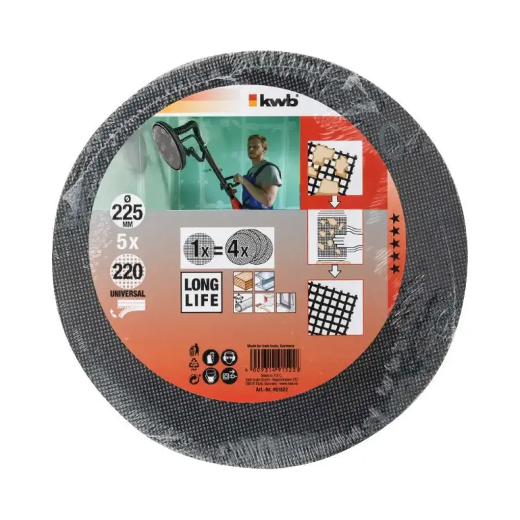 Шлифовальные решетки для машин с эксцентрическим шлифовальным кругом KWB 491522