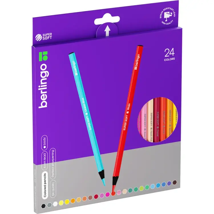 Цветные карандаши Berlingo SuperSoft Blackwood SS01824
