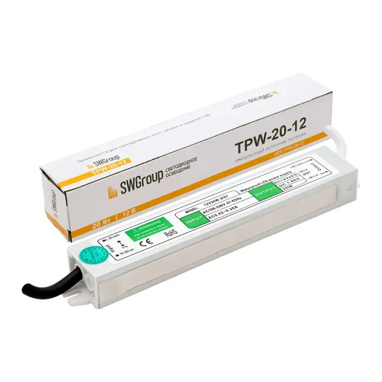 Влагозащитный блок питания SWG TPW-20-12 09-00900271