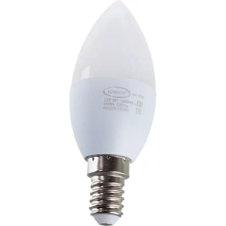Светодиодная лампа декоративного освещения IONICH ILED-SMD2835-C37-8-720-230-6.5-E14 1302 1536 Светодиодная лампа декоративного освещения IONICH ILED-SMD2835-C37-8-720-230-6.5-E14 1302 1536