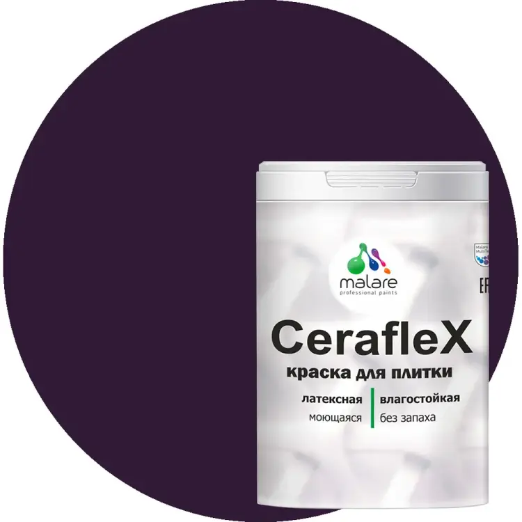 Латексная краска для кафельной и керамической плитки MALARE Ceraflex 2036773878018 Латексная краска для кафельной и керамической плитки MALARE Ceraflex 2036773878018