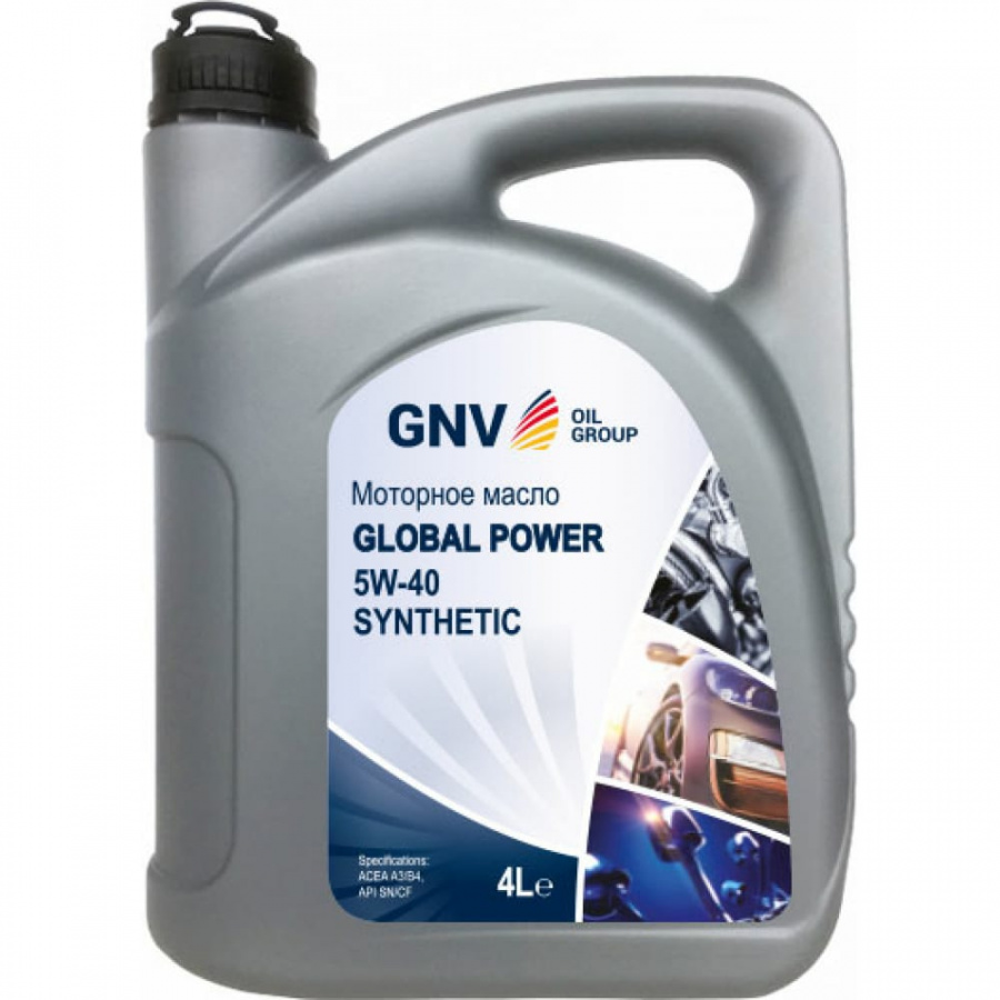 Синтетическое моторное масло GNV Global Power 5W40 Synthetic A3 B4, SN CF