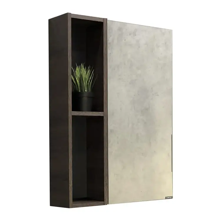 Зеркало-шкаф Comforty Франкфурт-60 дуб шоколадно-коричневый 4150528