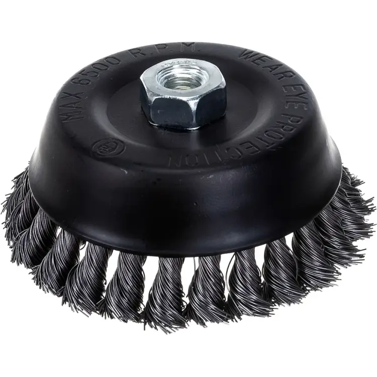 Стальная витая чашеобразная кордщетка для ушм Rockforce RF-BWC105(29076) Стальная витая чашеобразная кордщетка для ушм Rockforce RF-BWC105(29076)