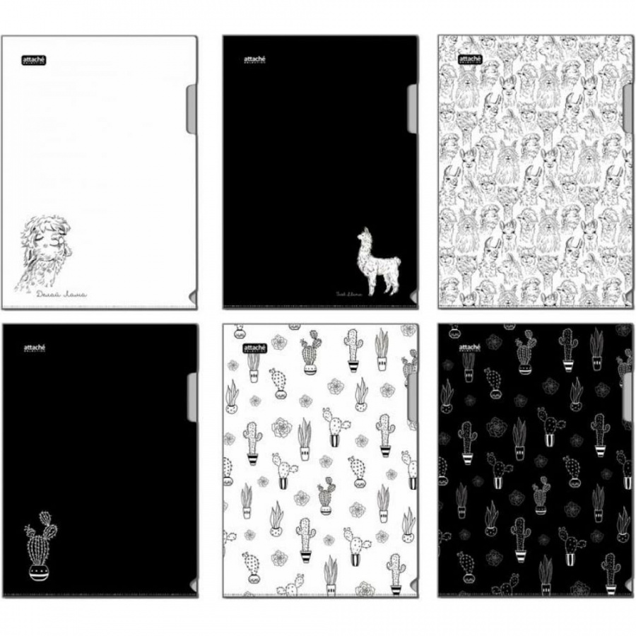 Пластиковая папка-уголок Attache Selection Llamas