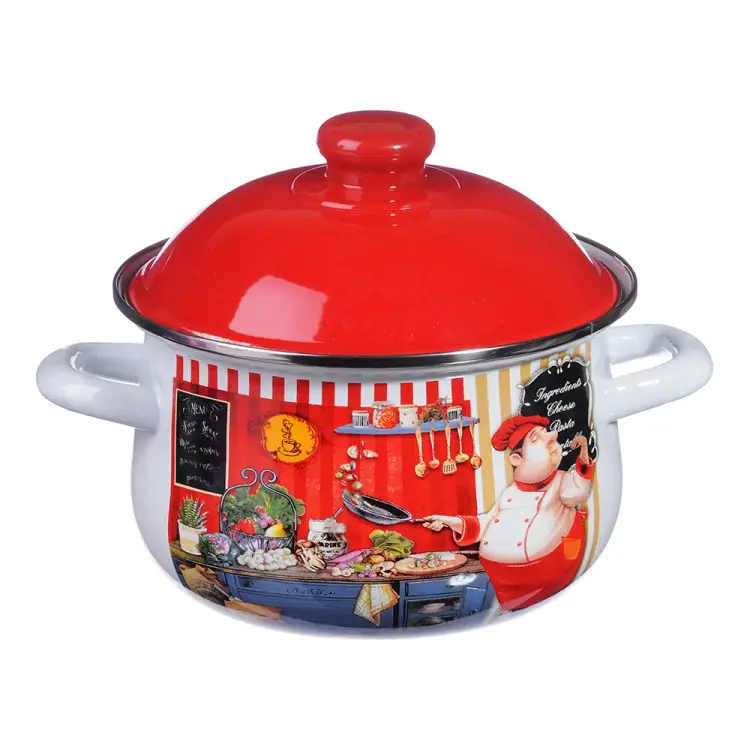 Эмалированная кастрюля VETTA повар 894-441 Эмалированная кастрюля VETTA повар 894-441