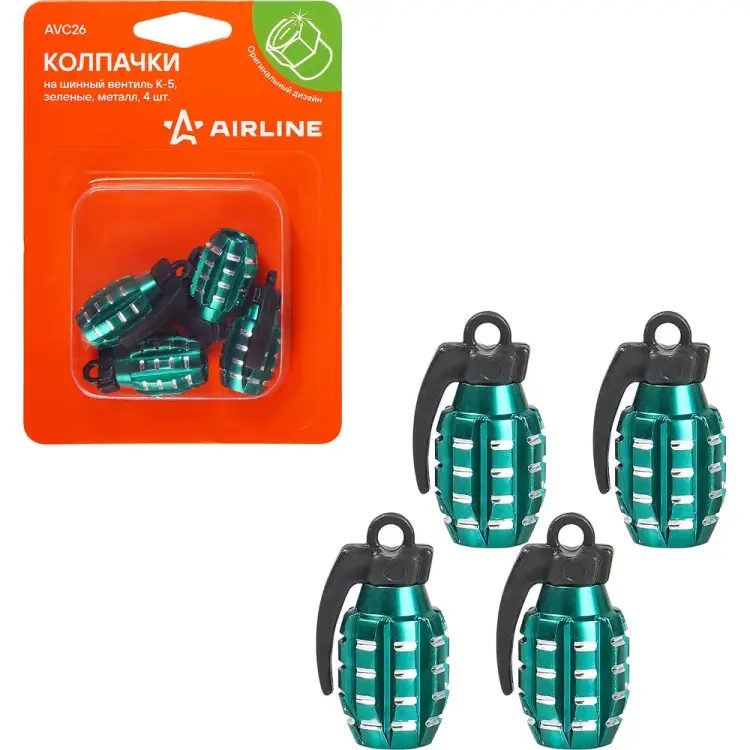 Колпачки на шинный вентиль Airline K-5 AVC26 Колпачки на шинный вентиль Airline K-5 AVC26