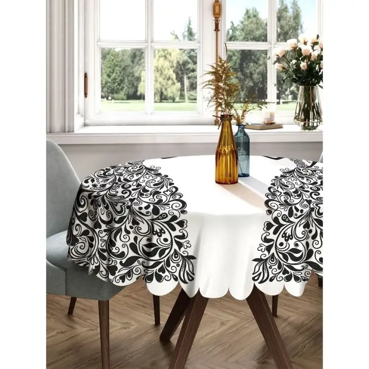 Круглая тканевая скатерть на стол JOYARTY rtcf01_425005_150x150
