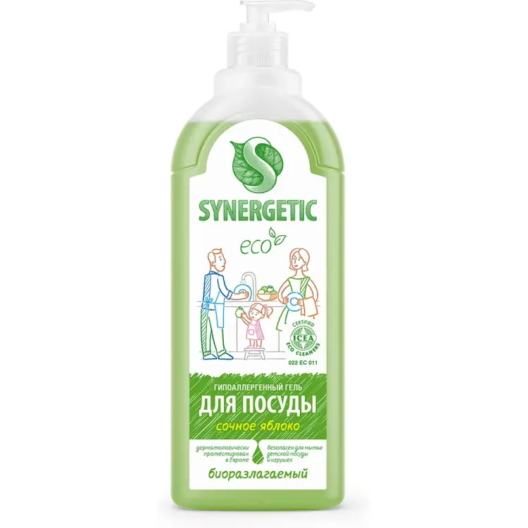 Концентрированное средство для мытья посуды и фруктов SYNERGETIC 103102/8