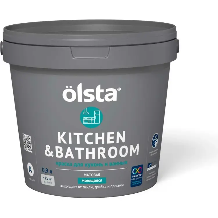 Краска для кухонь и ванных Olsta Kitchen&bathroom OKBA-09 Краска для кухонь и ванных Olsta Kitchen&bathroom OKBA-09