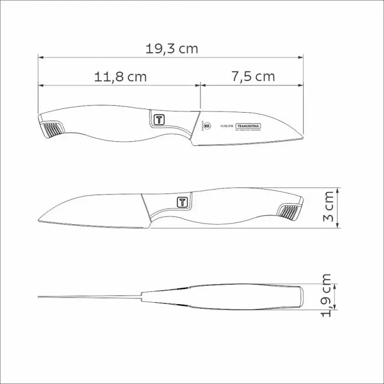 Овощной/фруктовый нож TRAMONTINA Sublime 7.5 см 24063/103-TR Овощной/фруктовый нож TRAMONTINA Sublime 7.5 см 24063/103-TR