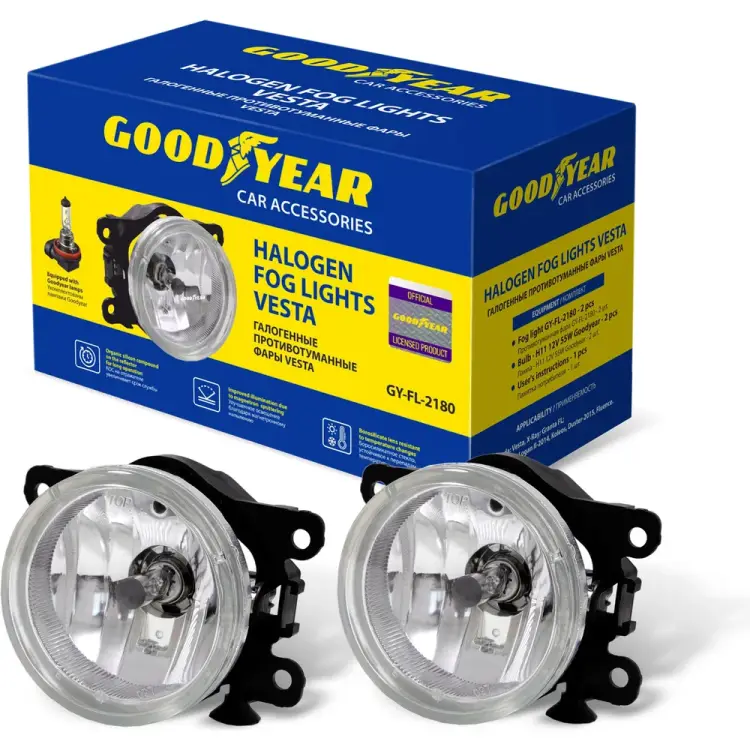 Галогенные противотуманные фары Vesta Goodyear GY-FL-2180 GY019005 Галогенные противотуманные фары Vesta Goodyear GY-FL-2180 GY019005
