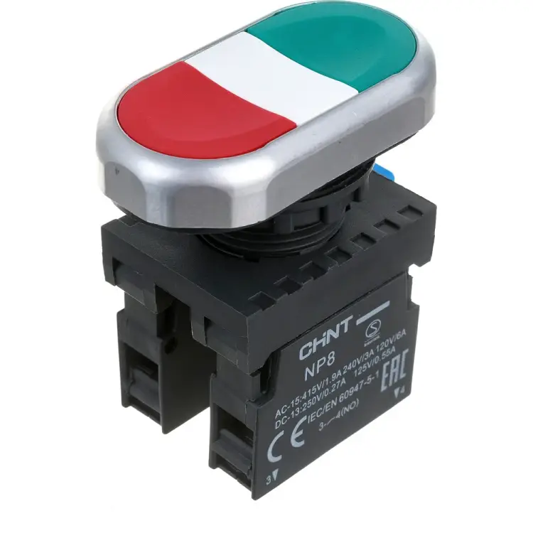 Двойная кнопка CHINT NP8-11S 667178