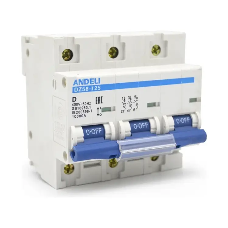 Автоматический выключатель ANDELI DZ58-125 3P ADL01-639