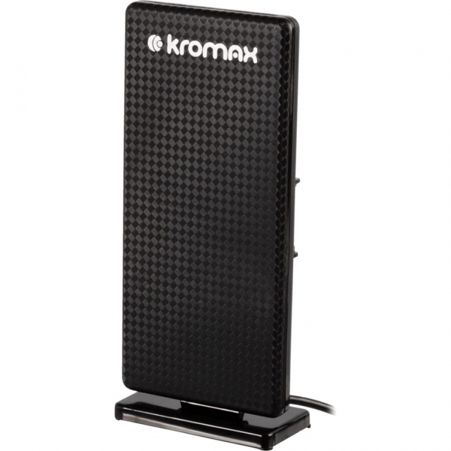 Комнатная активная TV антенна KROMAX FLAT-09 black-gray