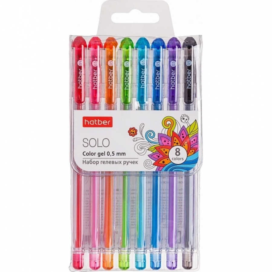 Набор гелевых ручек Hatber Solo ColorGel