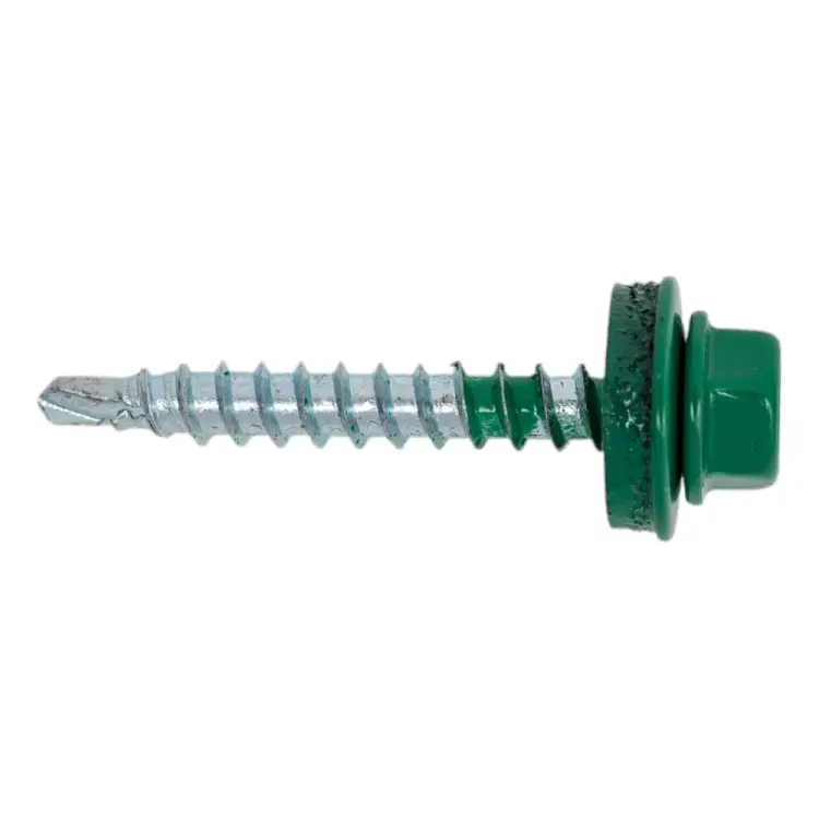 Кровельный саморез качественный крепеж 4,8/35 RAL6029200 зеленая мята (200 шт.) 1000205