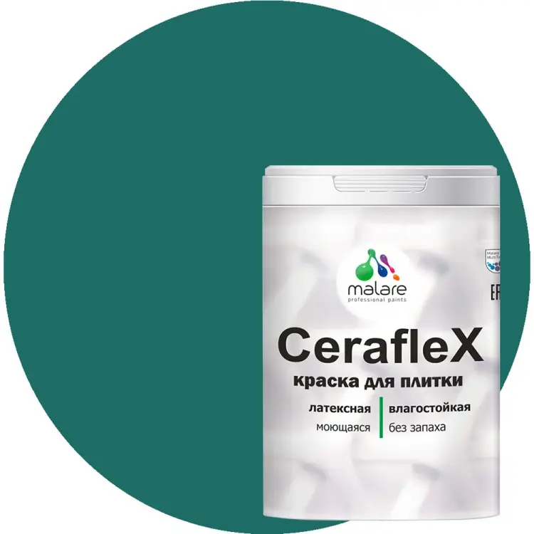 Латексная краска для кафельной и керамической плитки MALARE Ceraflex 2036774683628 Латексная краска для кафельной и керамической плитки MALARE Ceraflex 2036774683628