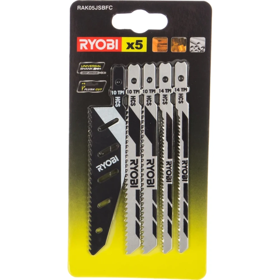Набор пилок для лобзика Ryobi RAK05JSBFC Набор пилок для лобзика Ryobi RAK05JSBFC