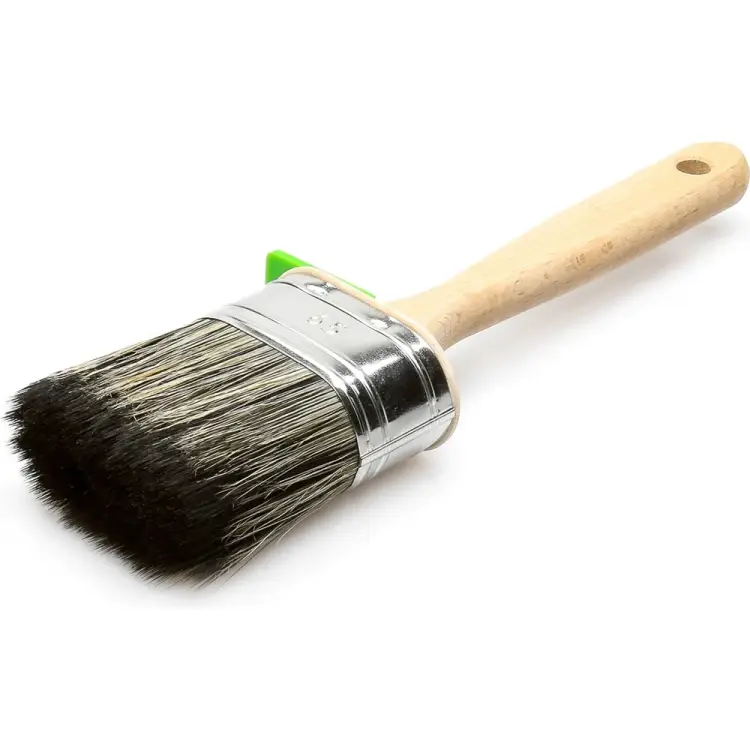 Овальная кисть для дисперсионных, латексных, фасадных красок, натуральная щетина, 80мм Лазурный берег КО-65 С7