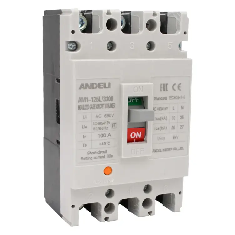 Автоматический выключатель ANDELI AM1-125L ADL06-026