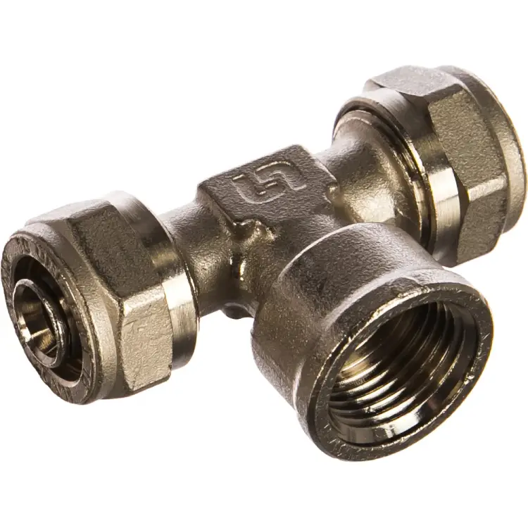 Никелированный тройник Uni-Fitt 667N6260