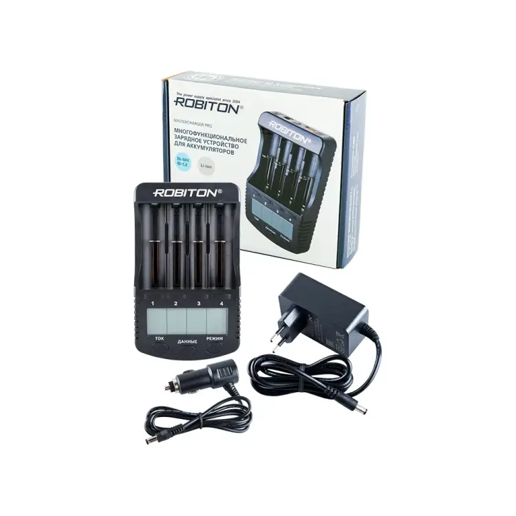 Интеллектуальное зарядное устройство Robiton MasterCharger Pro LCD 13613 Интеллектуальное зарядное устройство Robiton MasterCharger Pro LCD 13613