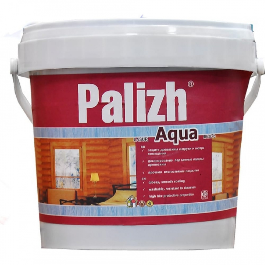 Защитно-декоративная лазурь для древесины Palizh AQUA