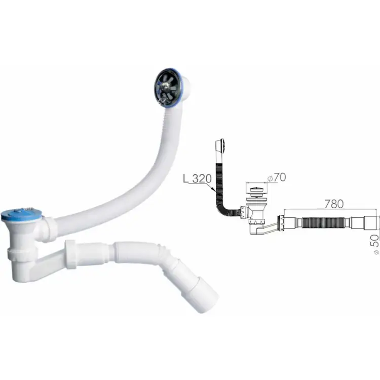 Сифон для ванны AV Engineering AVE129730