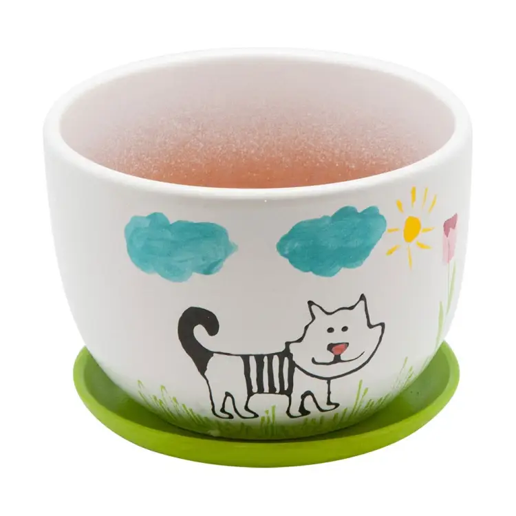 Керамический горшок Вещицы кот BH-08-4