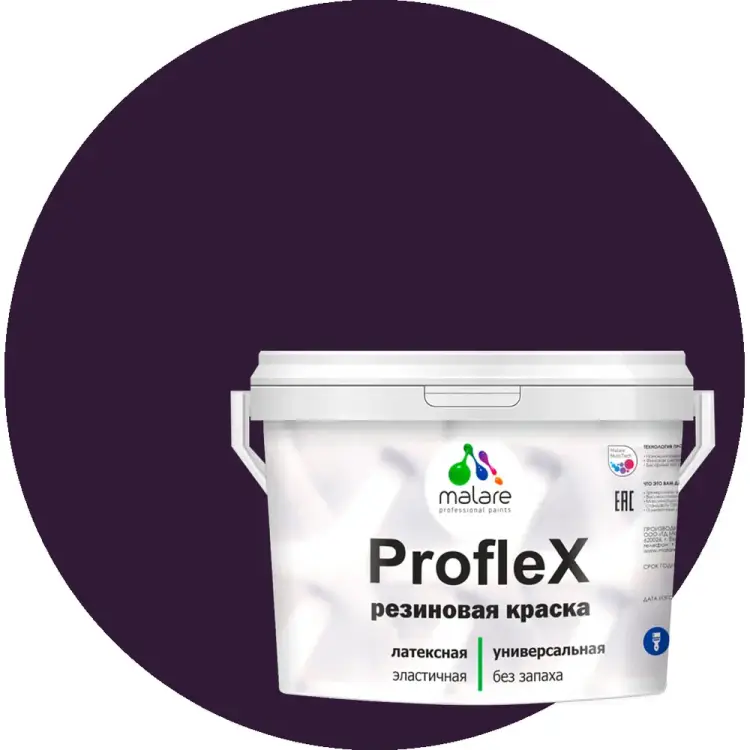 Резиновая краска для фасадов, крыш и цоколей MALARE Proflex 2036751538132 Резиновая краска для фасадов, крыш и цоколей MALARE Proflex 2036751538132